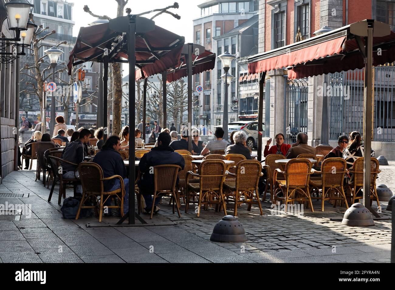 Place du Commissaire Maigret La maison du peket Liège Stockfoto