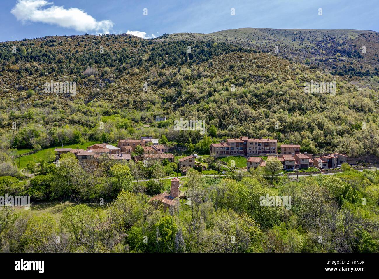 Irgo de Tor eine Stadt in der Gemeinde El Pont de Suert, in Alta Ribagorza, Provinz Lleida (Katalonien, Spanien). Kommunaler Begriff im BOHI Valley. Stockfoto