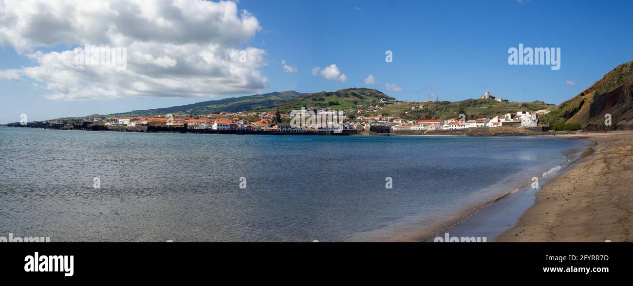 Panorama auf den Strand von Porto PIM Stockfoto