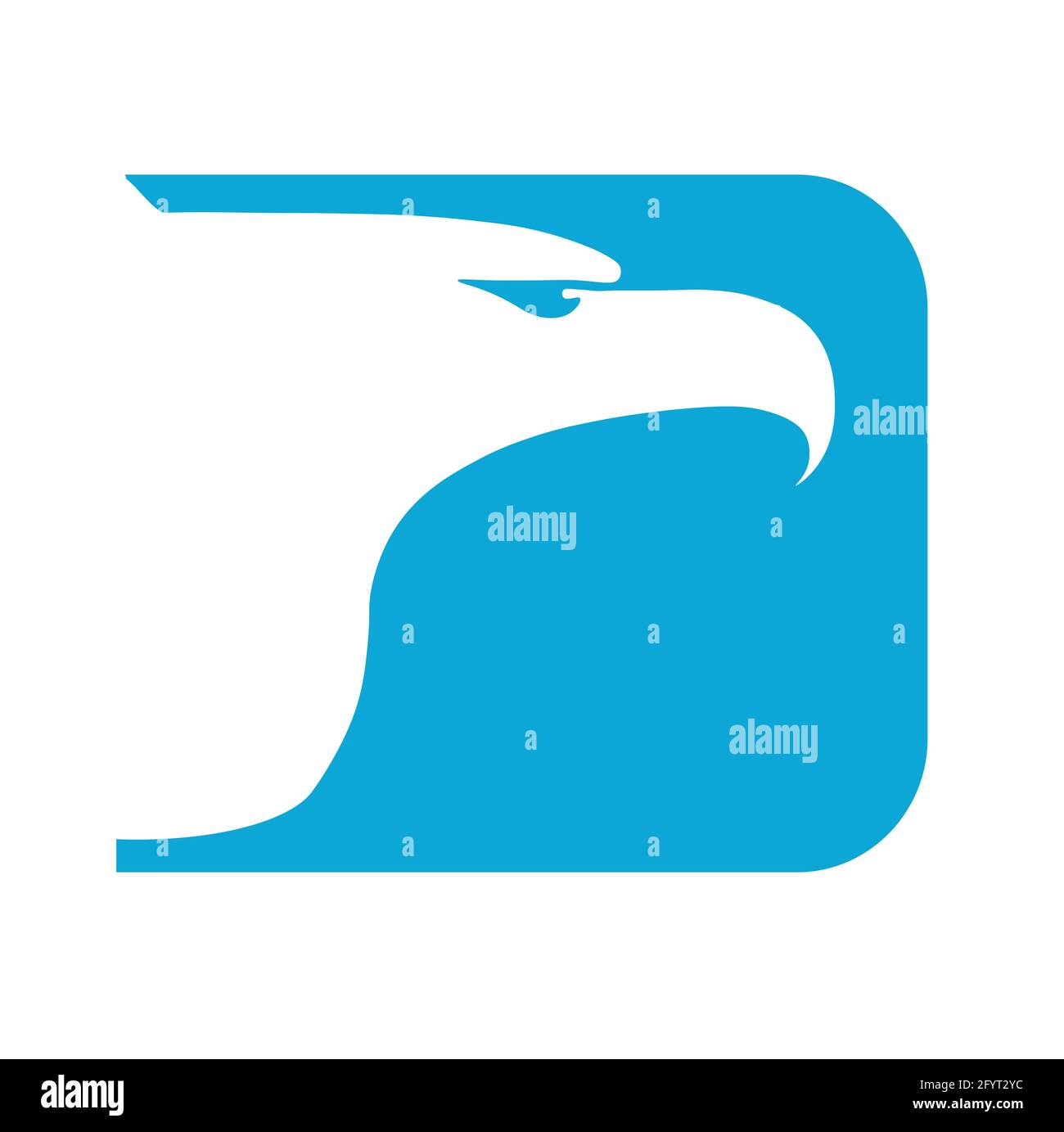 Eagle Art Design mit negativem Abstand Stockfoto