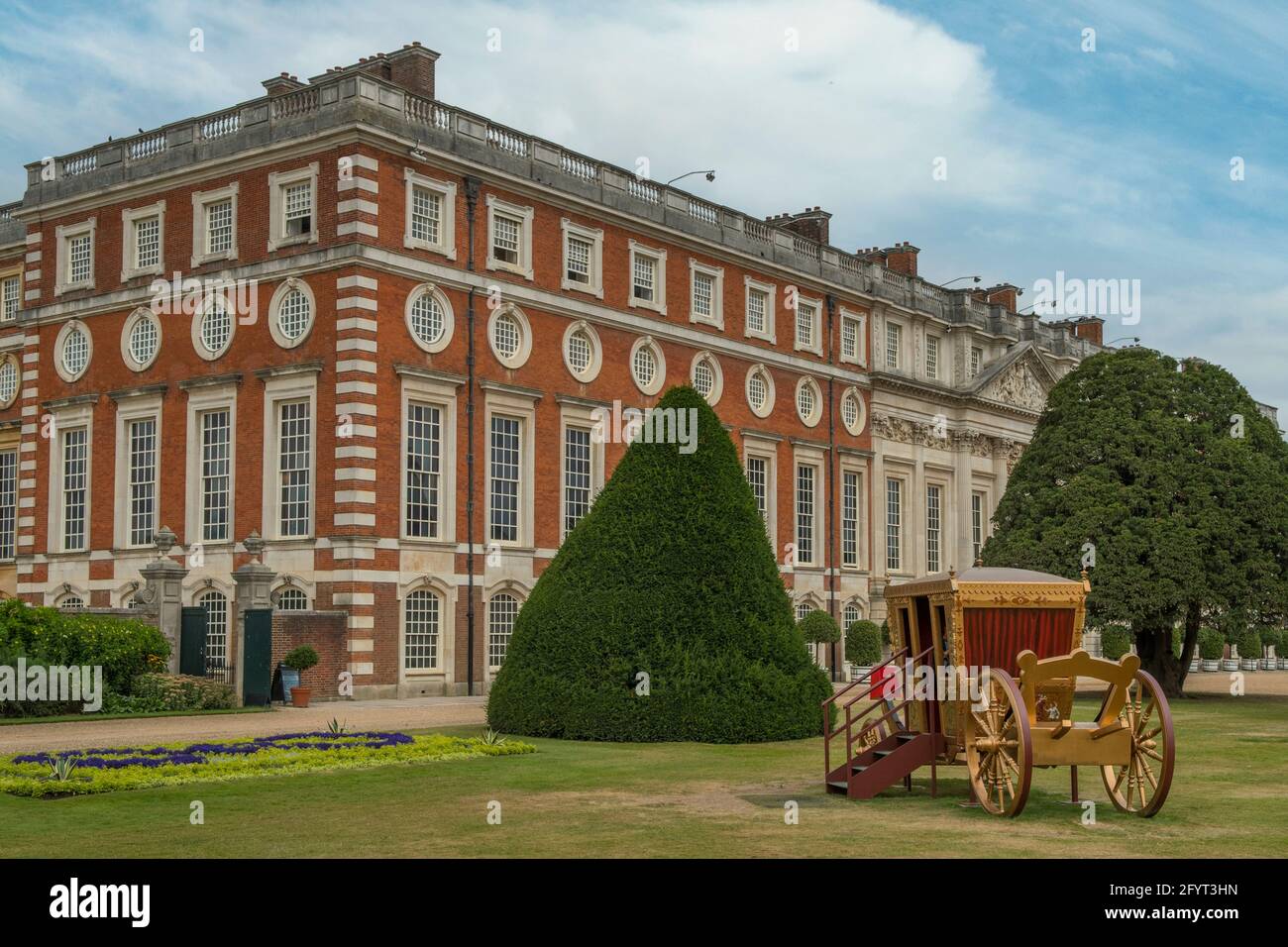 Gold Carriage, Hampton Court Palace, London, England Stockfoto