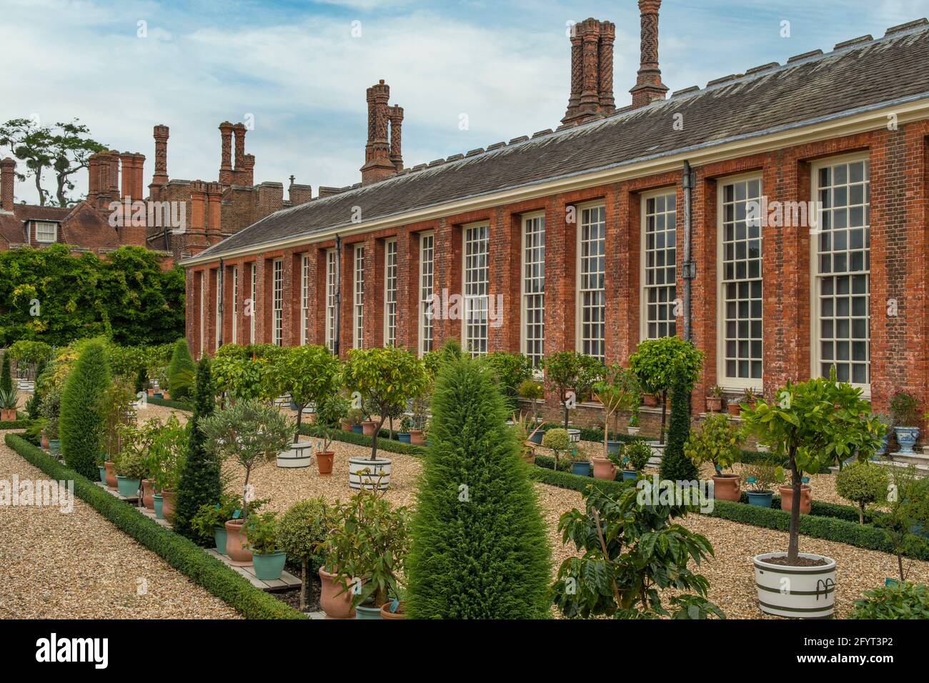 Untere Orangerie, Hampton Court Palace, London, England Stockfoto