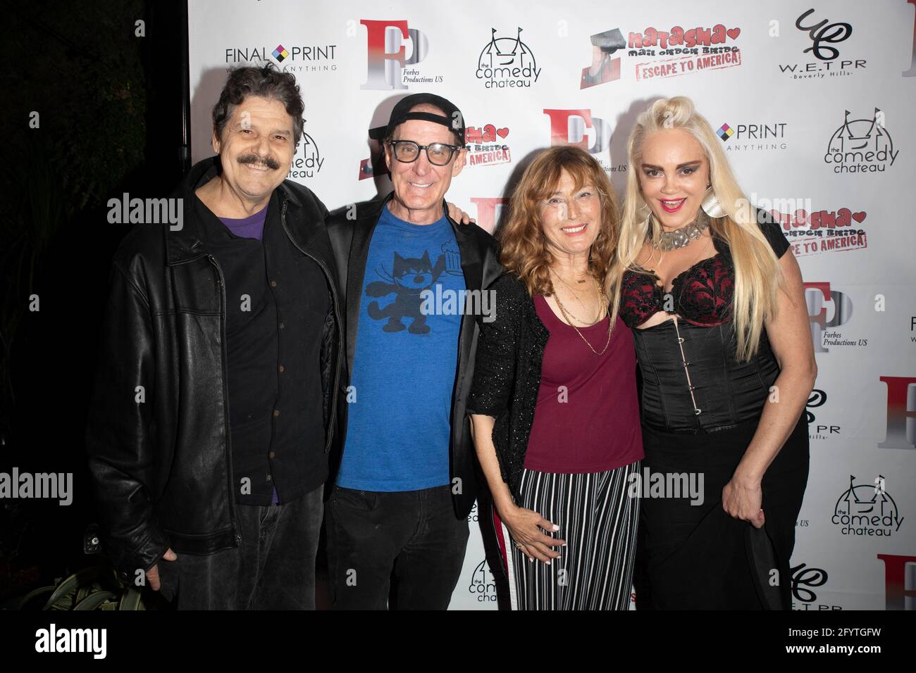 North Hollywood, Kalifornien, USA. Mai 2021. Rich Rossi, Felix McNulty, Mira Wilder, Brooke Forbes besuchen Forbes Productions Presents: The Stained Red Carpet at the Comedy Chateau, North Hollywood, CA on May 29, 2021 Credit: Eugene Powers/Alamy Live News Stockfoto