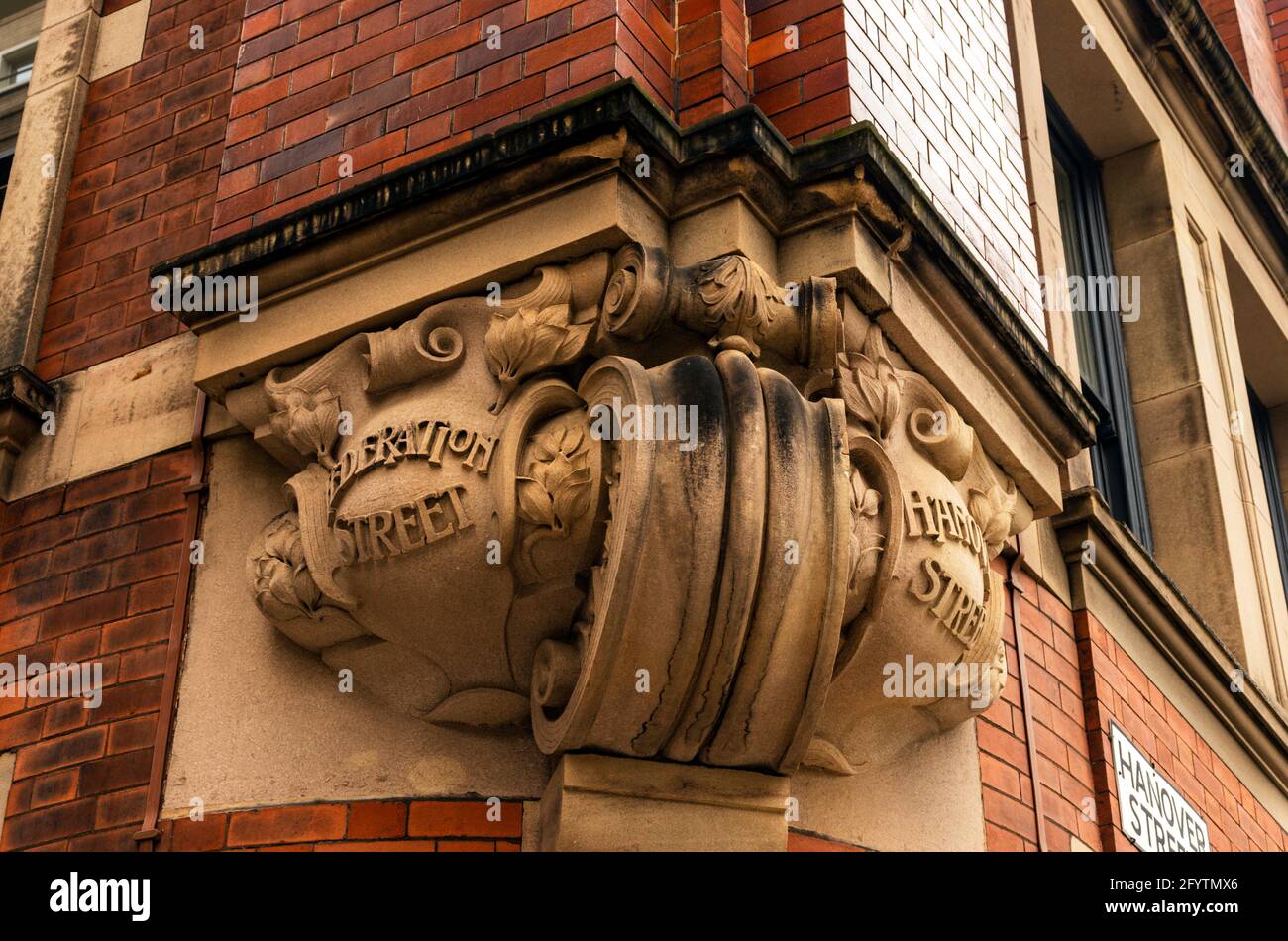 Gebäude der Genossenschaft Wholesale Society Ltd. Hanover Street, Manchester. Stockfoto