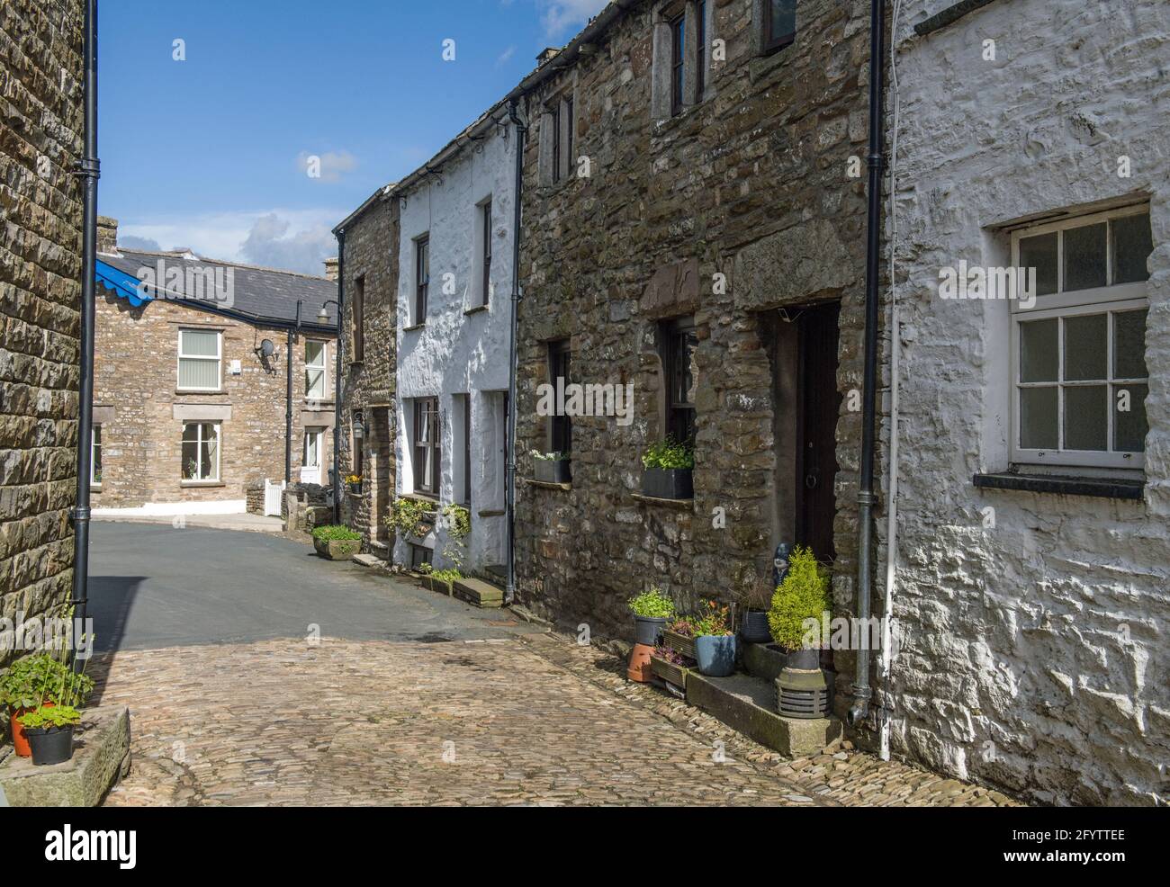 Dent Village im Tal von Dentdale in Cumbria. Stockfoto