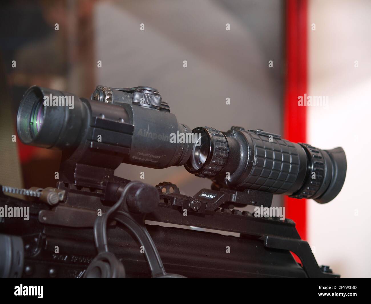 Polnische Sturmgewehre im eurosatory 2008 Stockfoto