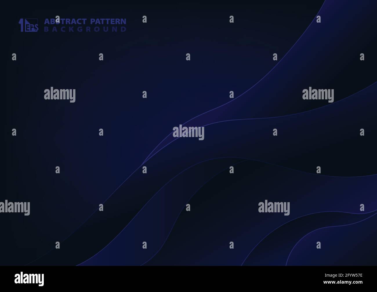 Abstrakte Luxus blau gewellten Stil der Seide Muster Stil Vorlage. Dekorieren Sie für Poster Design Hintergrund. Illustration Vektor Stock Vektor