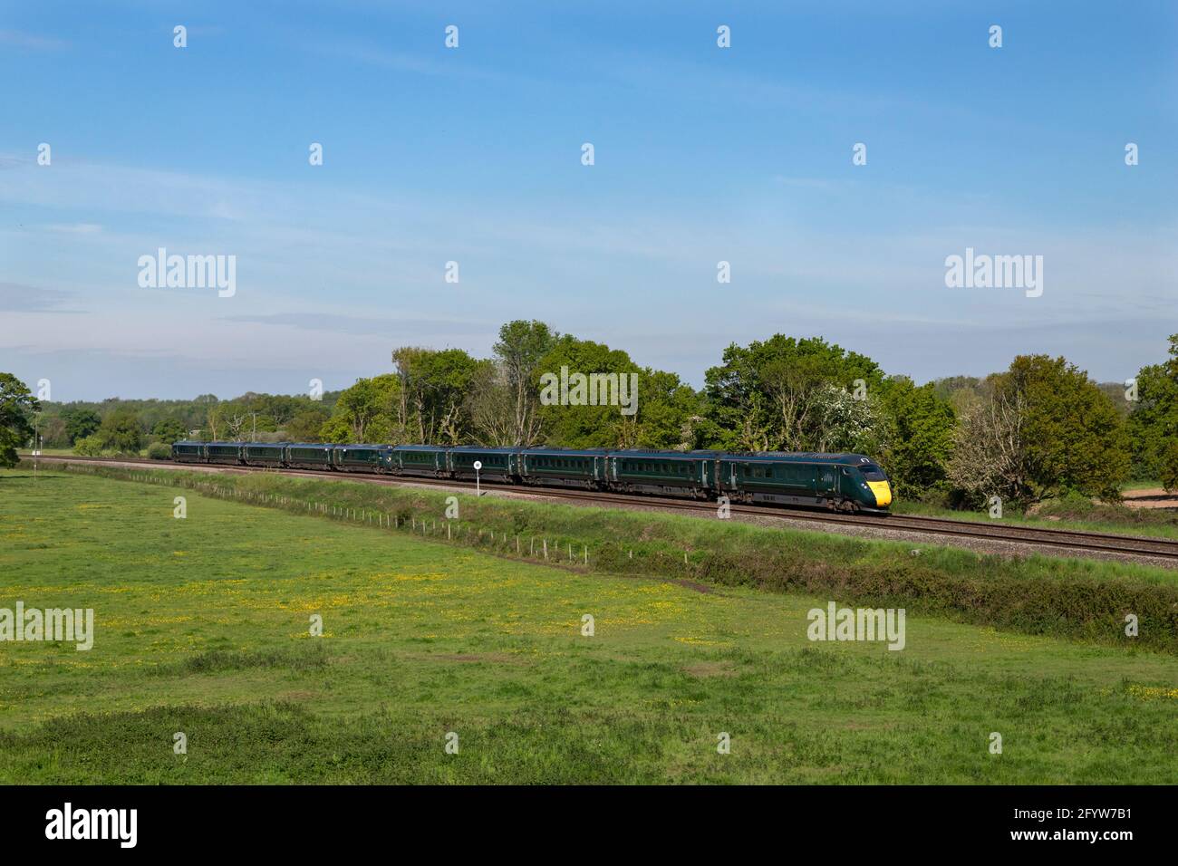 Great Western Railway Class 800 Hitachi IET auf einem Penzance - Paddington Service Stockfoto