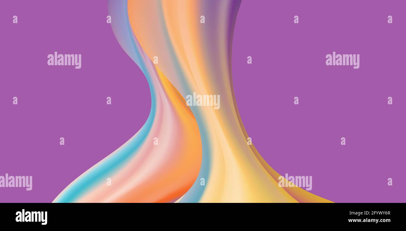 Flüssiger Hintergrund mit bunten Farbfluss für Banner, Poster, Website, Broschüre. Stockfoto