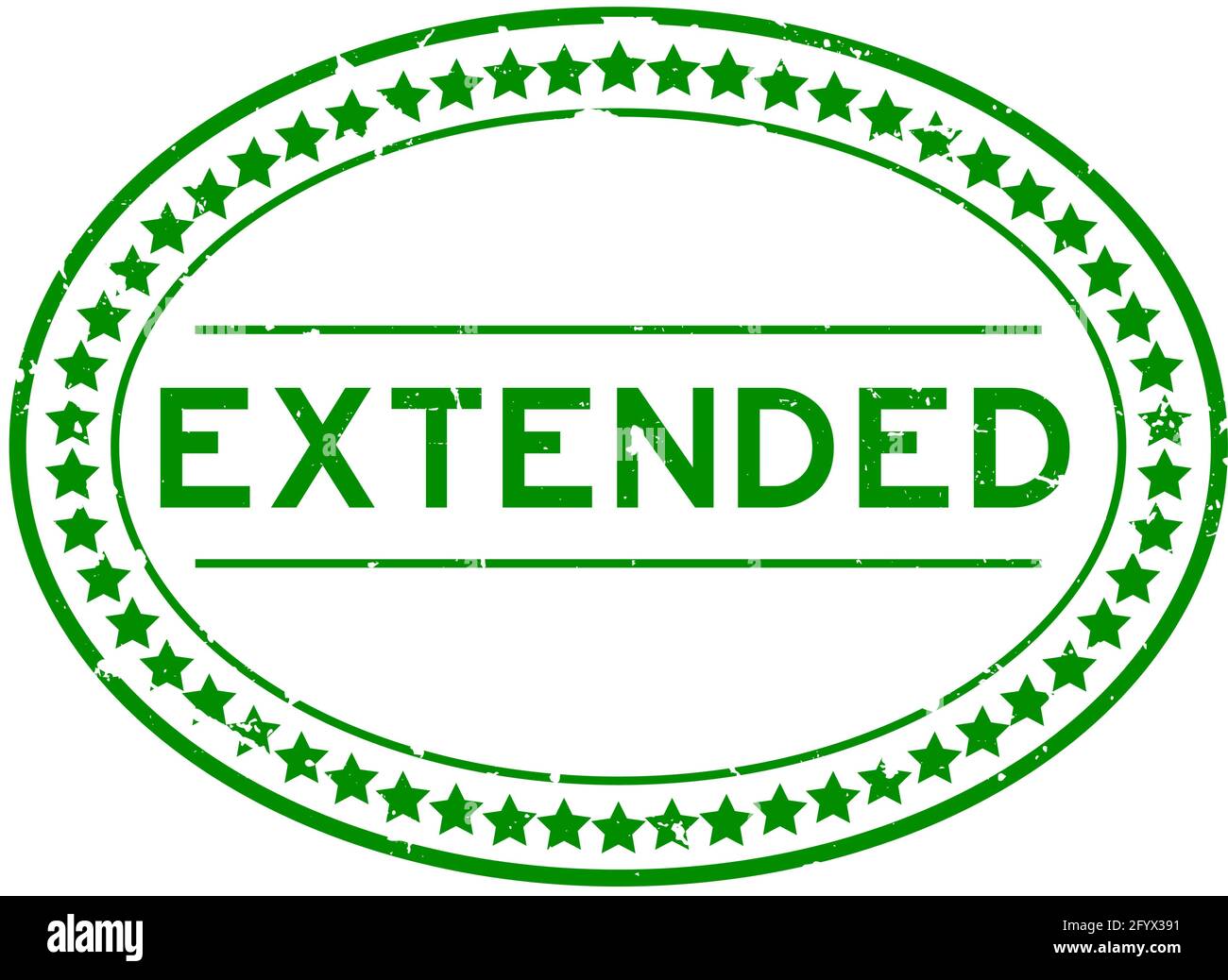 Grunge grün verlängert Wort oval Gummi Siegel Stempel auf weiß Hintergrund Stock Vektor