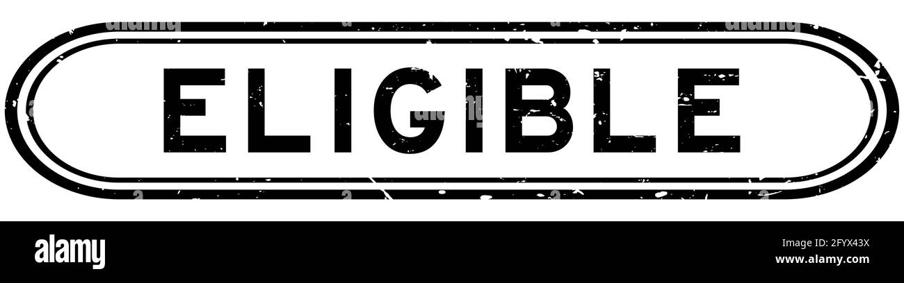 Grunge schwarz anrechnungsfähige Wort-Gummisiegelstempel auf weißem Hintergrund Stock Vektor