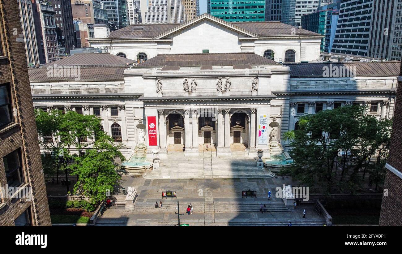 New York Public Library, Hauptniederlassung, Stephen A Schwarzman Building, Manhattan, NYC, USA Stockfoto