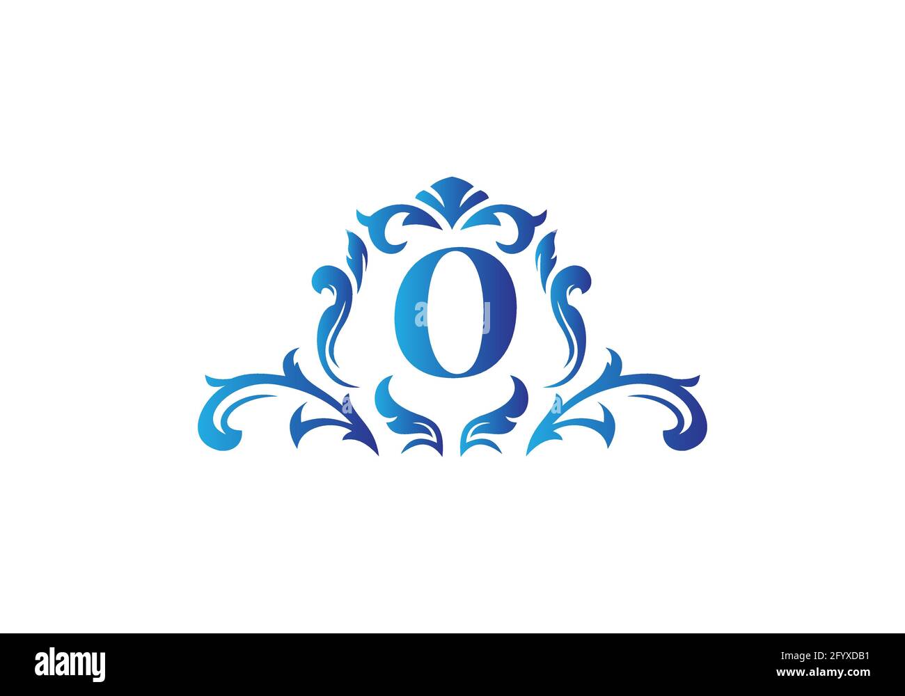Monogram Buchstaben O. Floral Alphabet . Monogram Initialen perfekt für