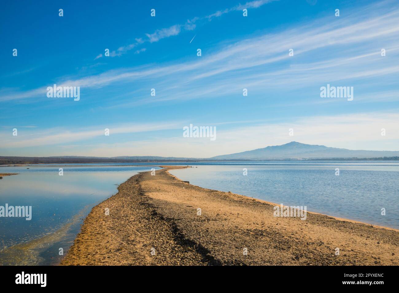 Santillana Behälter. Manzanares El Real, Provinz Madrid, Spanien. Stockfoto