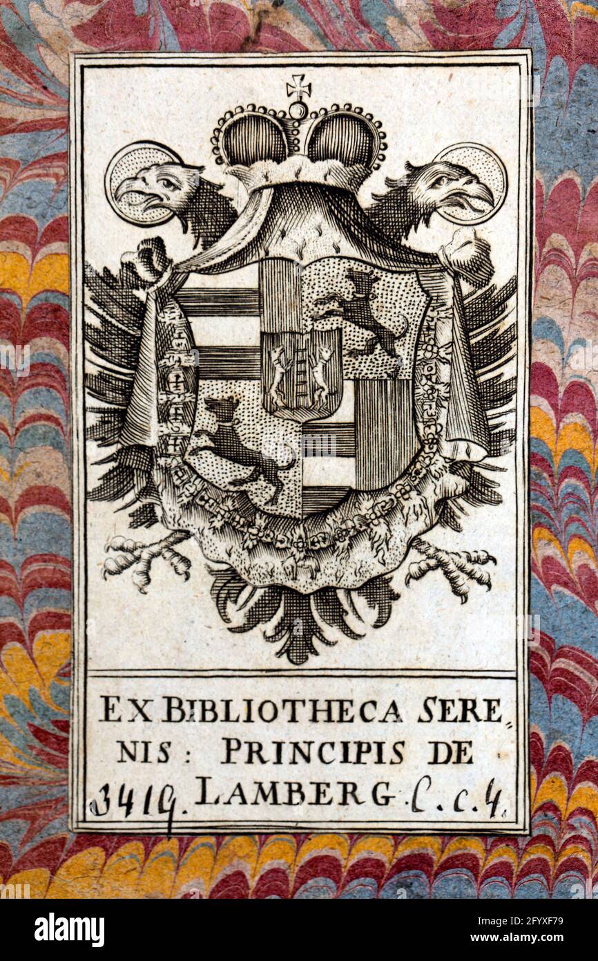 Buch von Johann Heinrich Gottlob von Justi von 1760, Anaxagoras vom Okzident, Verlag Johann Heinrich Rüdiger Stockfoto