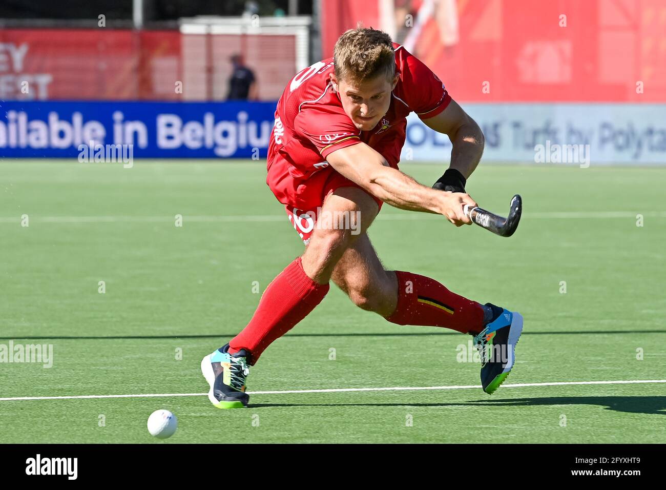 ANTWERPEN, BELGIEN - 30. MAI: Victor Wegnez von Belgien während des Spiels der Herren FIH Pro League zwischen Belgien und den Niederlanden im Sportcentrum Wilrijkse am 30. Mai 2021 in Antwerpen, Belgien (Foto: Philippe de Putter/Orange Picches) Stockfoto