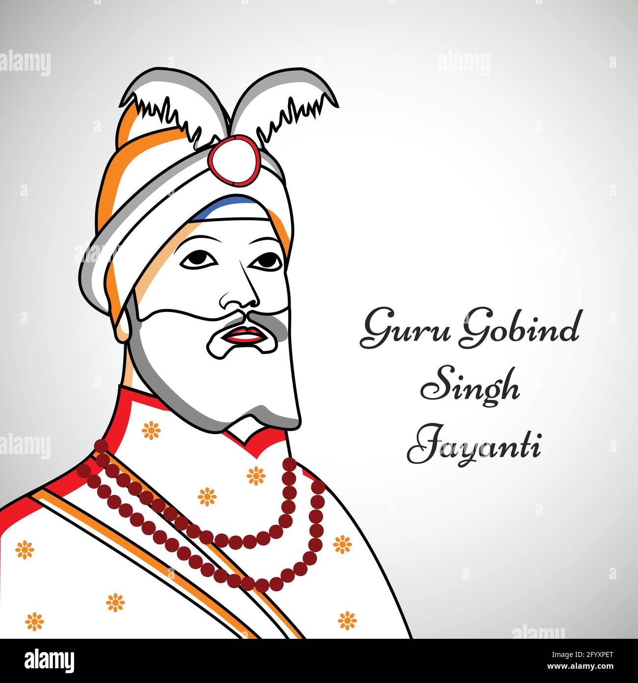 Guru Gobind Singh Jayanti Stock Vektor