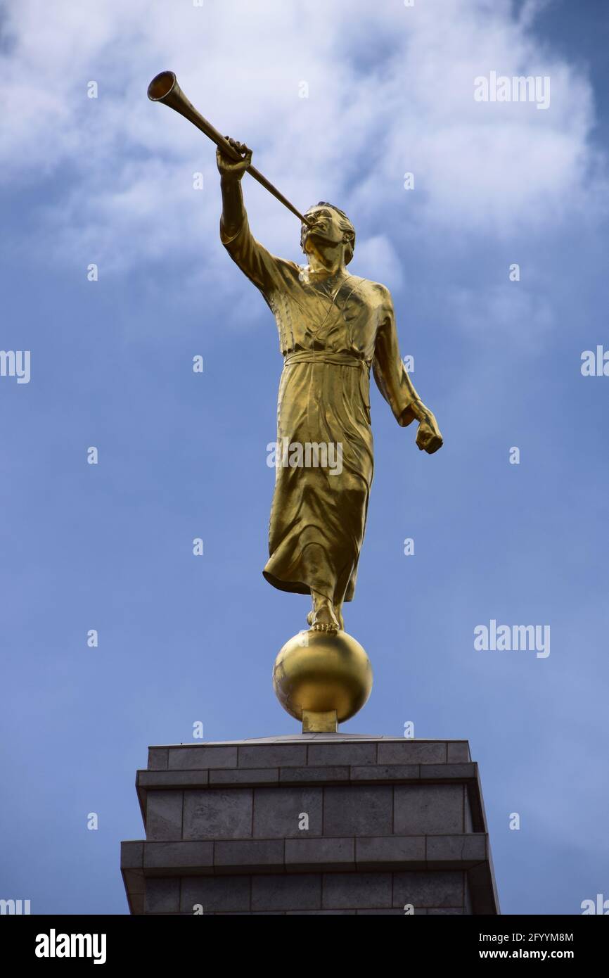 Monticello Temple Angel Moroni Stockfoto