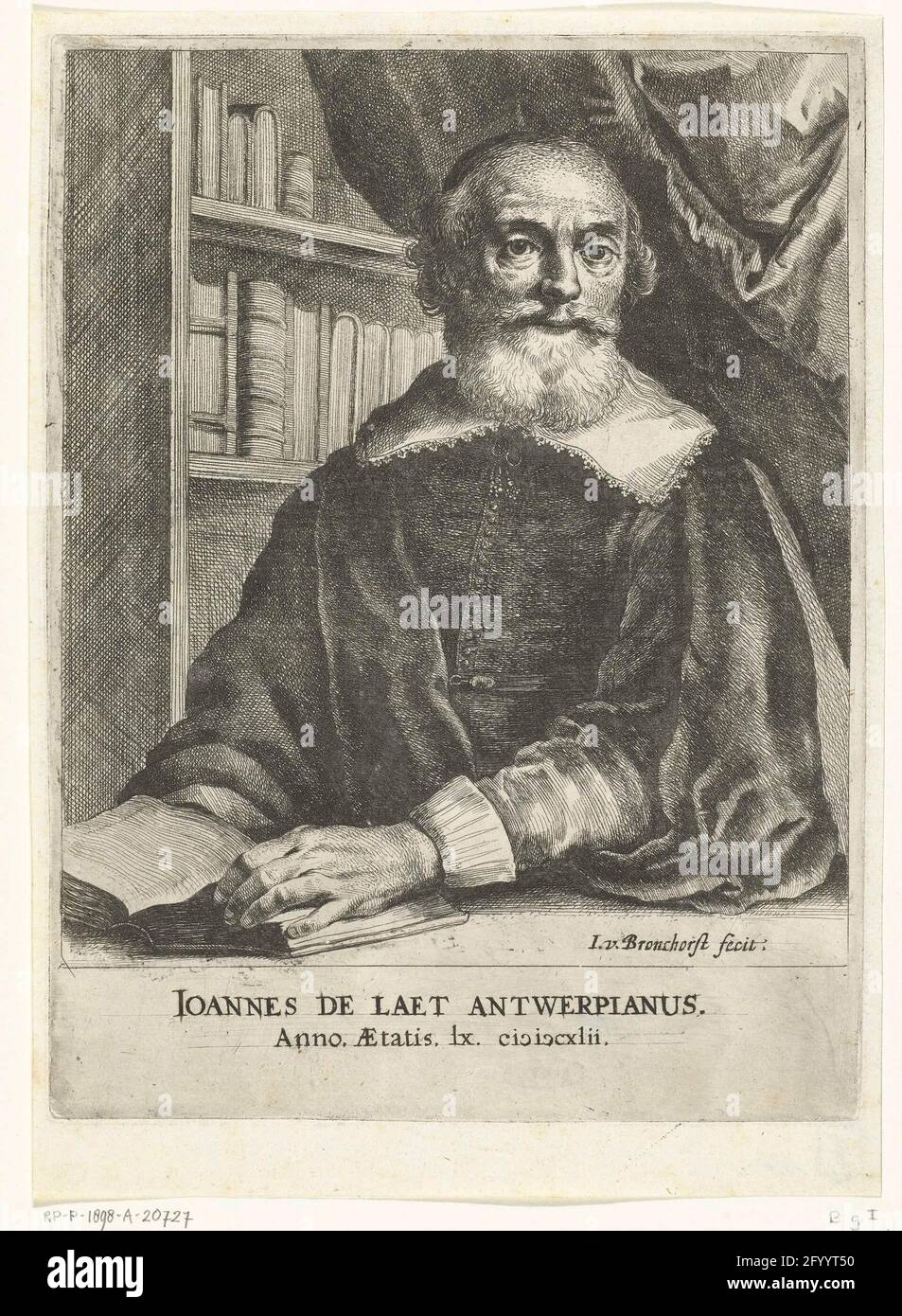 Porträt von Johannes de Laet im Alter von sechzig Jahren; Ioannes De