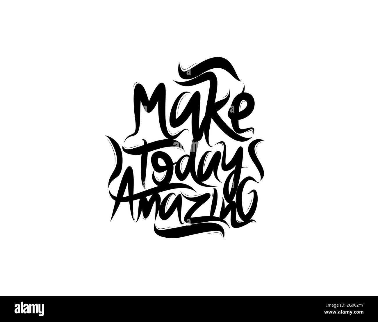 Make Today Amazing Lettering Text auf weißem Hintergrund in Vektorgrafik. Stock Vektor