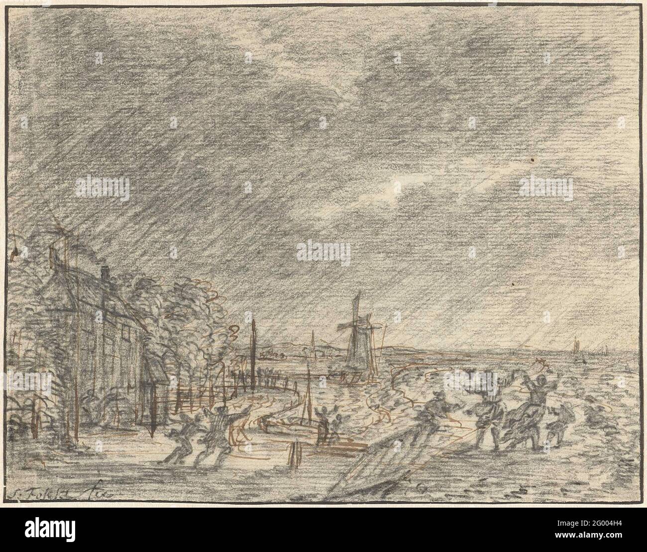 Heftiger Sturm und Hochwasser auf halbem Weg, 15. November 1775. Stockfoto