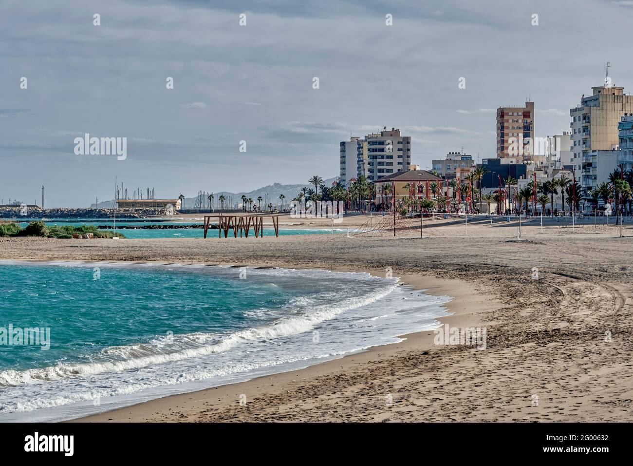 Strand del Forti, Vinaros, costa del Azahar, Provinz Castellon, Bundesland Valencia, Spanien, Europa Stockfoto