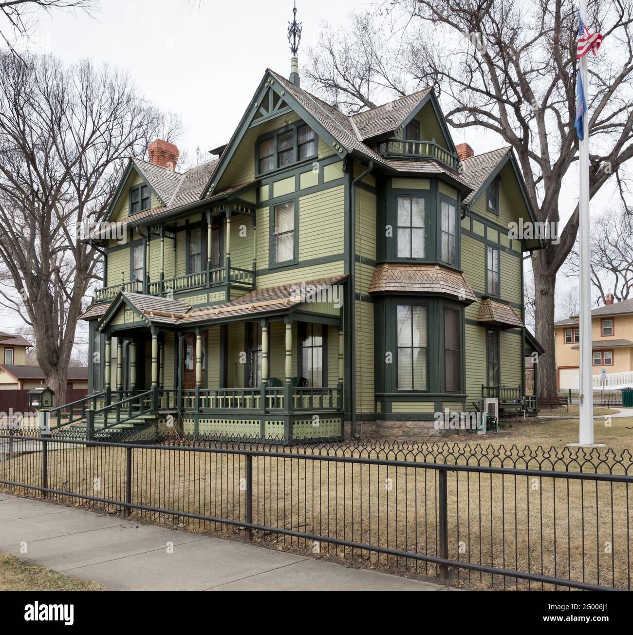 1884 viktorianisches Haus diente als North Dakota Governors' Mansion in Bismarck von 1893-1960. ASA Fisher war der ursprüngliche Besitzer und verkaufte später t Stockfoto