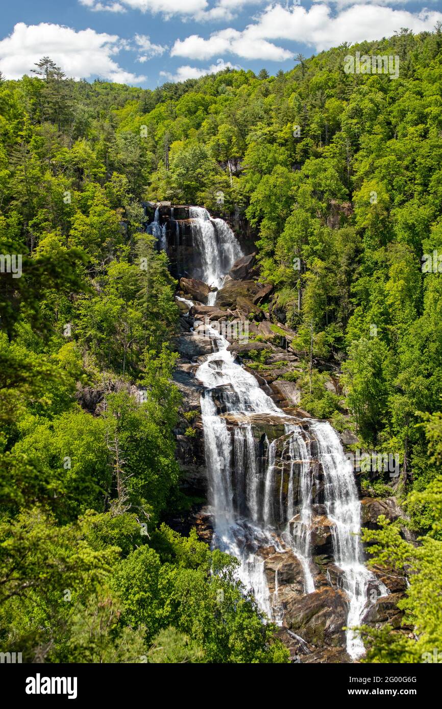 Upper Whitewater Falls Stockfoto