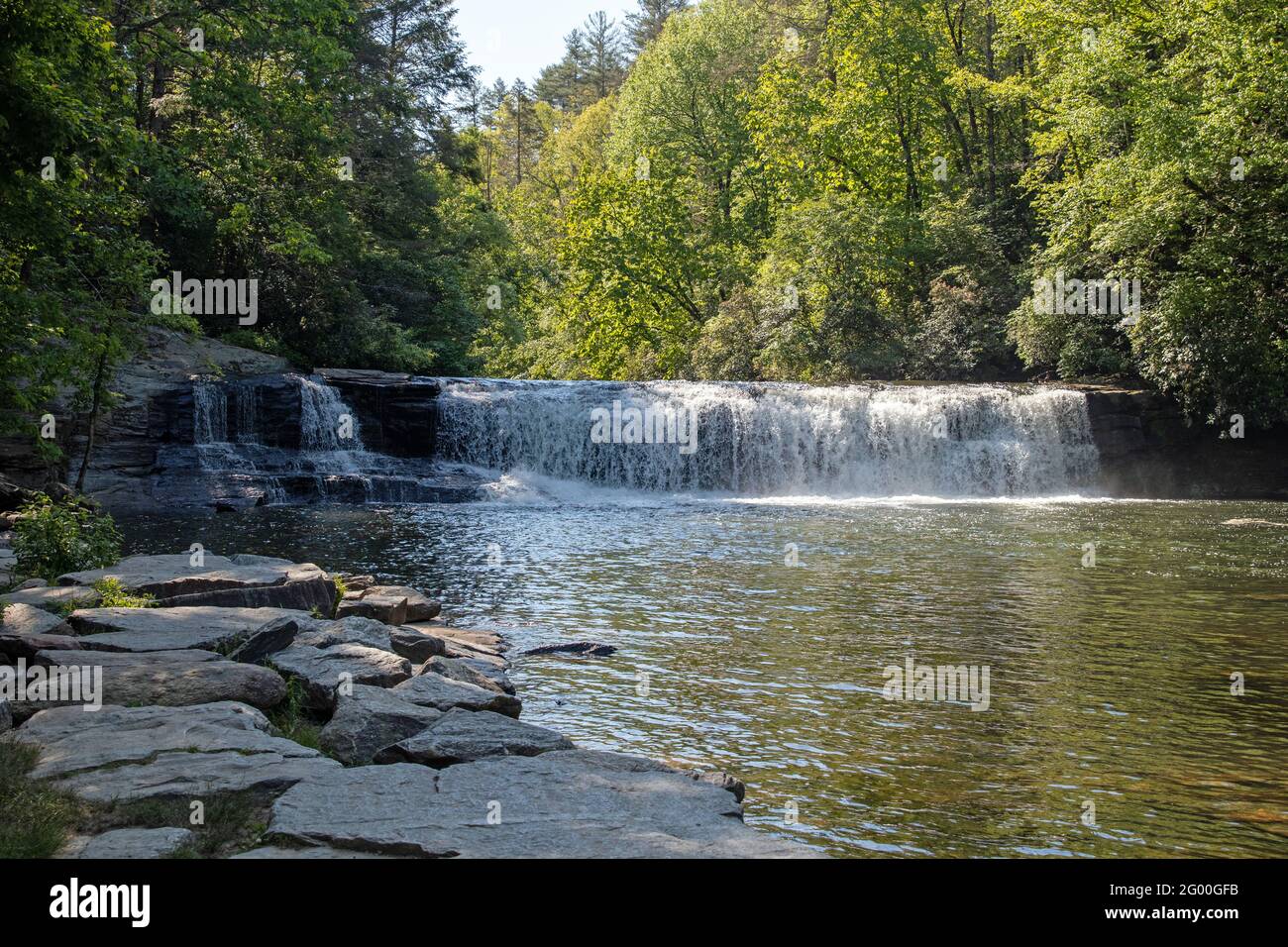 Hooker Falls in Transylvania County North Carolina Stockfoto