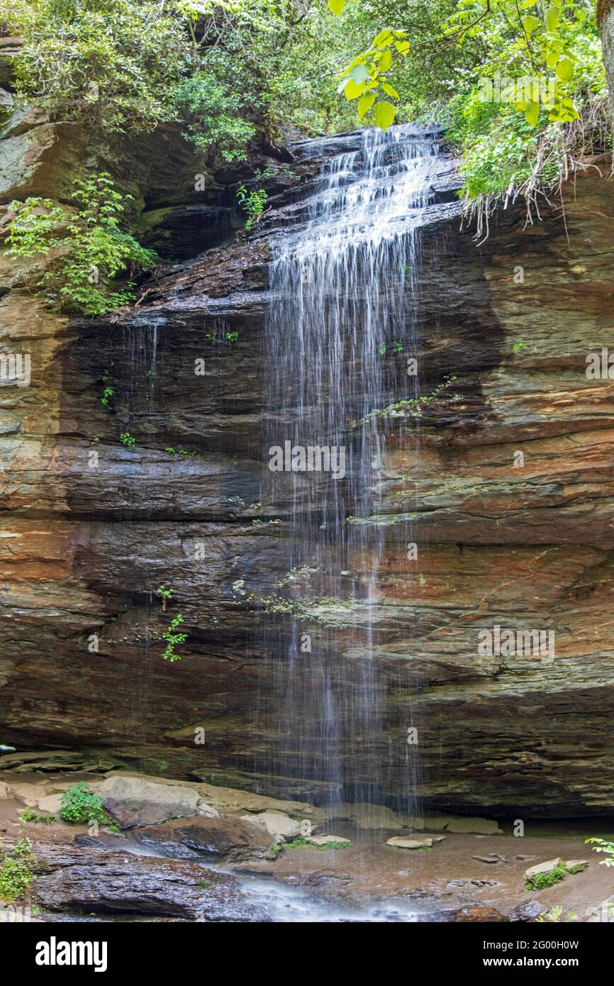 Moore Cove Falls in North Carolina Stockfoto