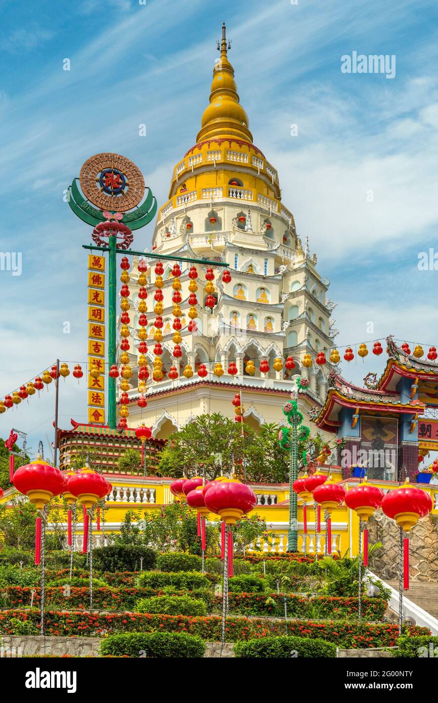 Pagode bei Kek Lok Si, Ayer ITAM, Penang, Malaysia Stockfoto