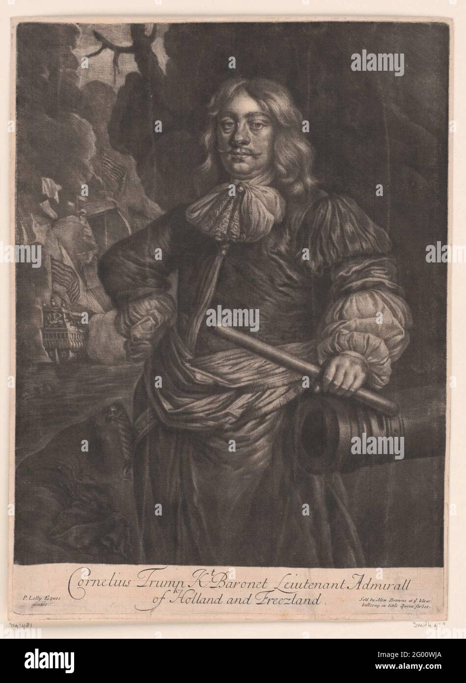 Portret van Cornelis Tromp; Cornelius Trump K.t Baronet Leutnant Admiral of Holland and Freezeland; Corn. Tromp. Stockfoto