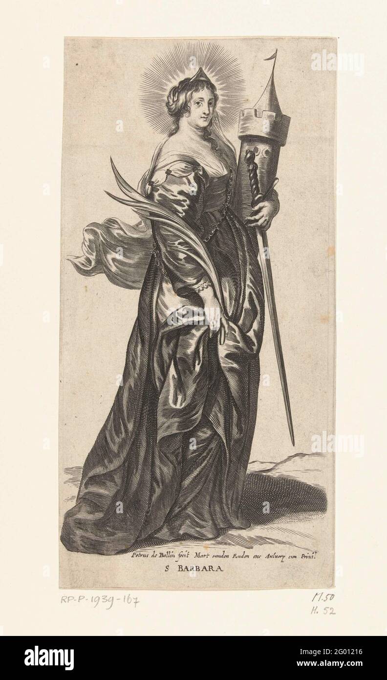 Heilige Barbara mit Turm und Schwert; S Barbara Stockfotografie - Alamy
