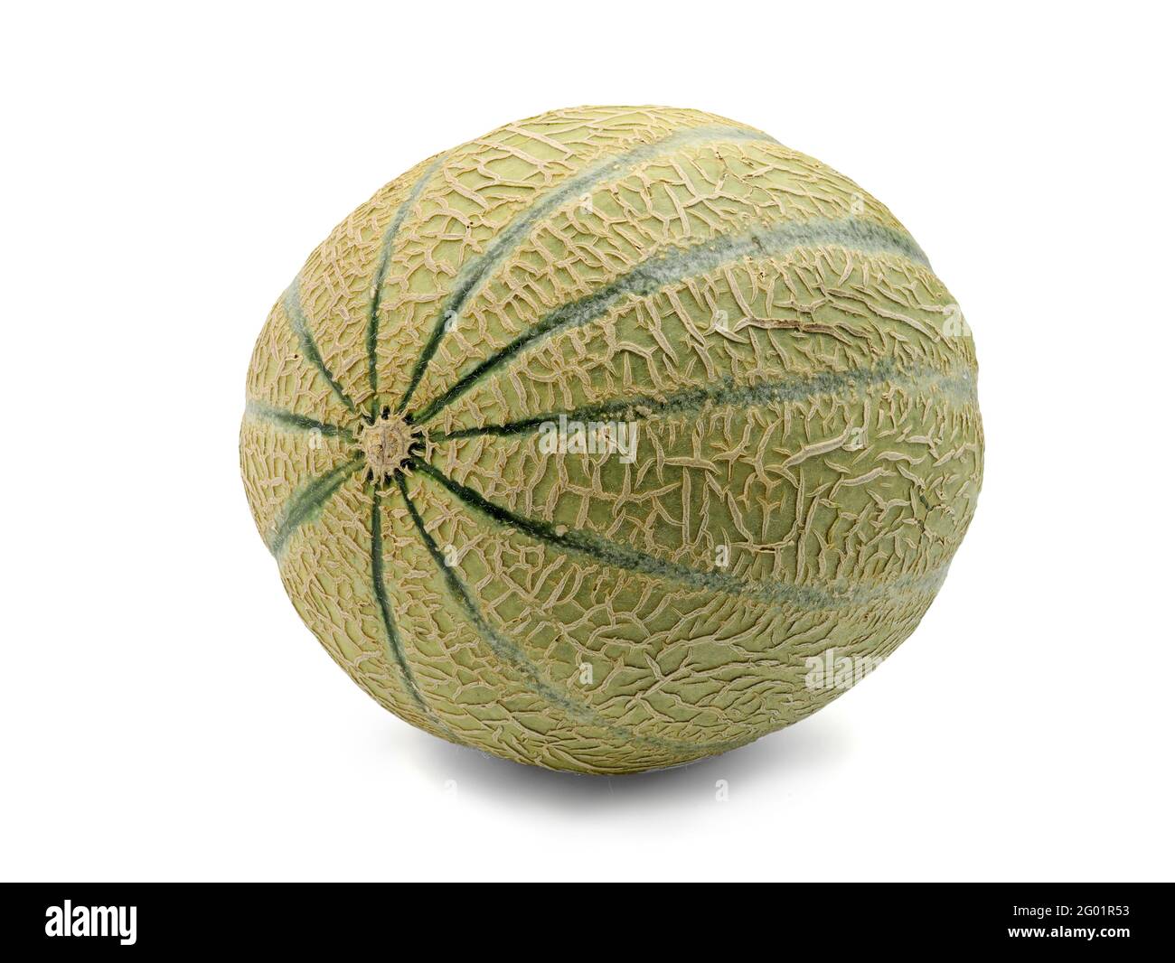 Melone auf weißem Hintergrund isoliert Stockfoto