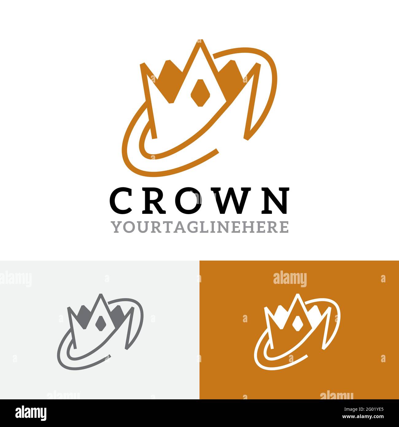 King Prince Kingdom Gold Crown Business Simple Logo Stock Vektor