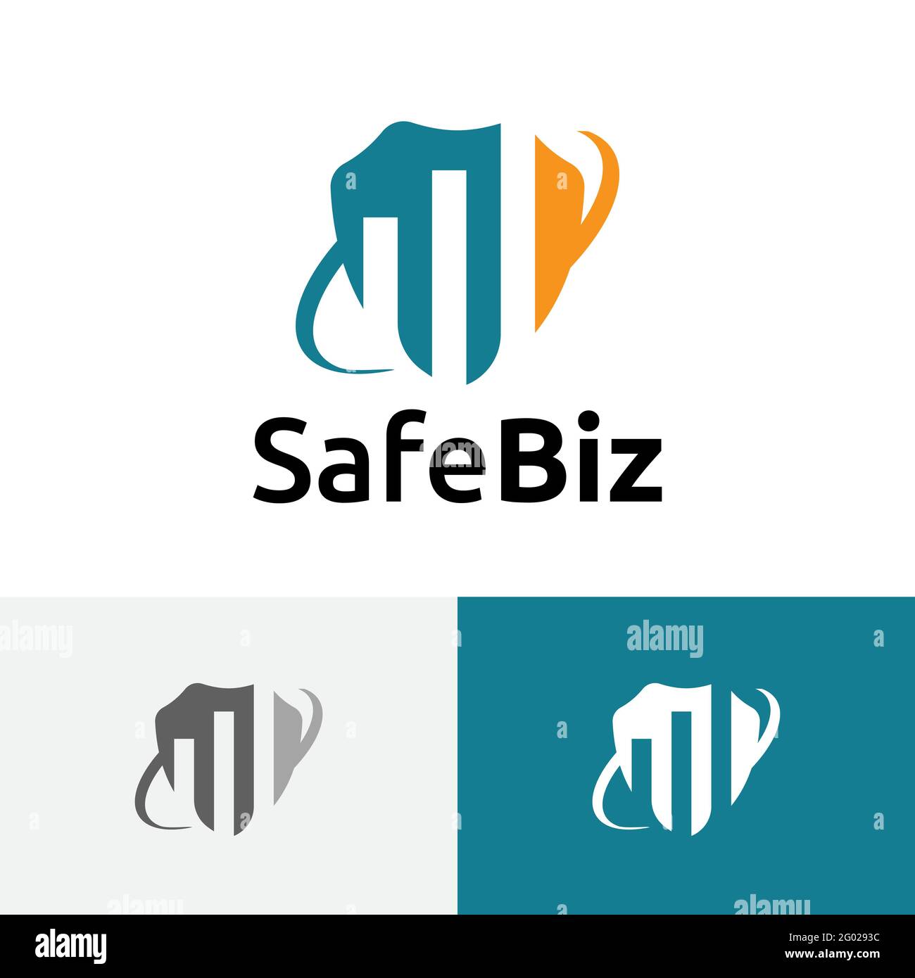 Shield Save Investment Business Protection Einfaches Flaches Logo Stock Vektor