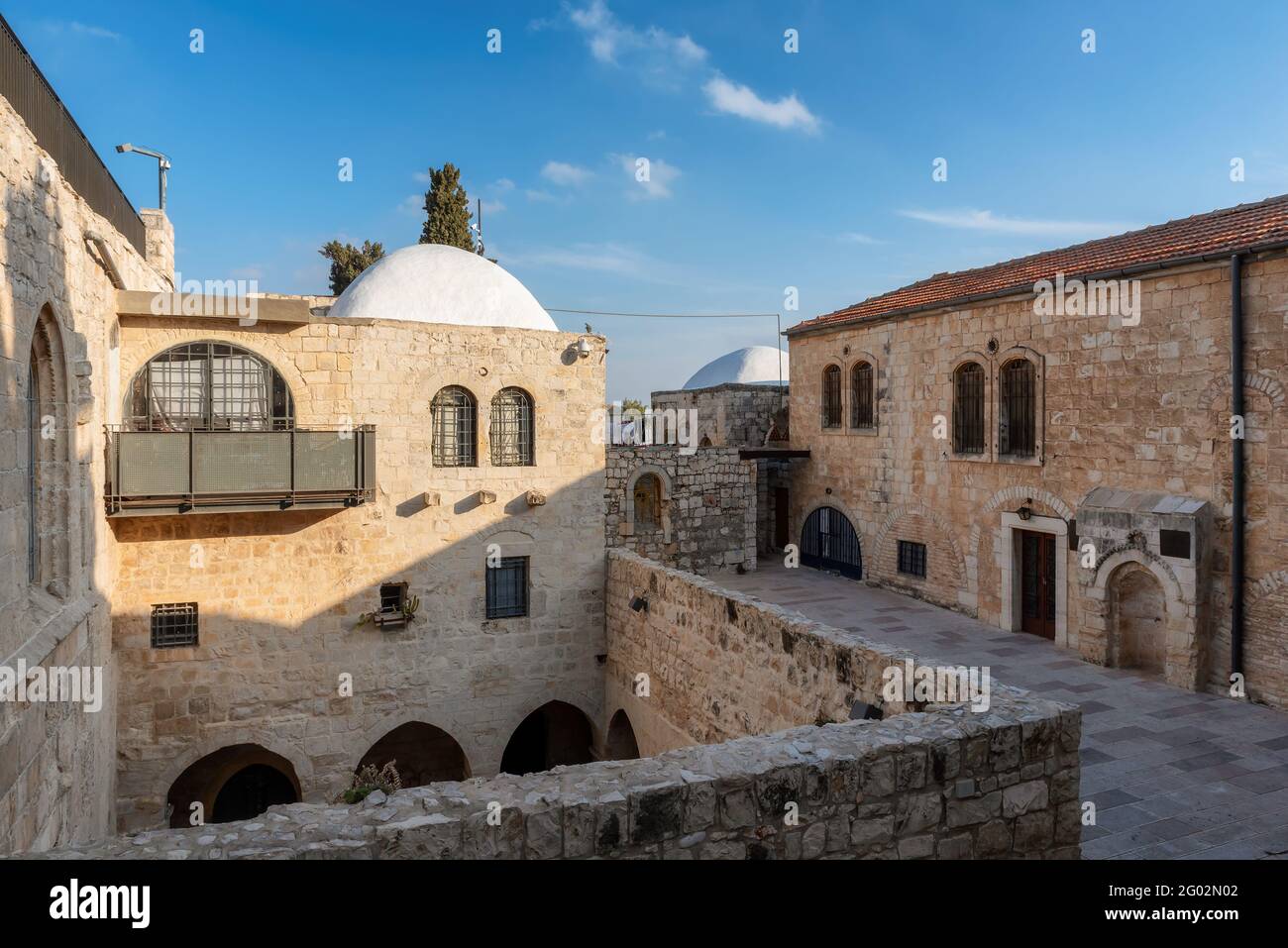 Innenhof in der Altstadt von Jerusalem, Israel. Stockfoto