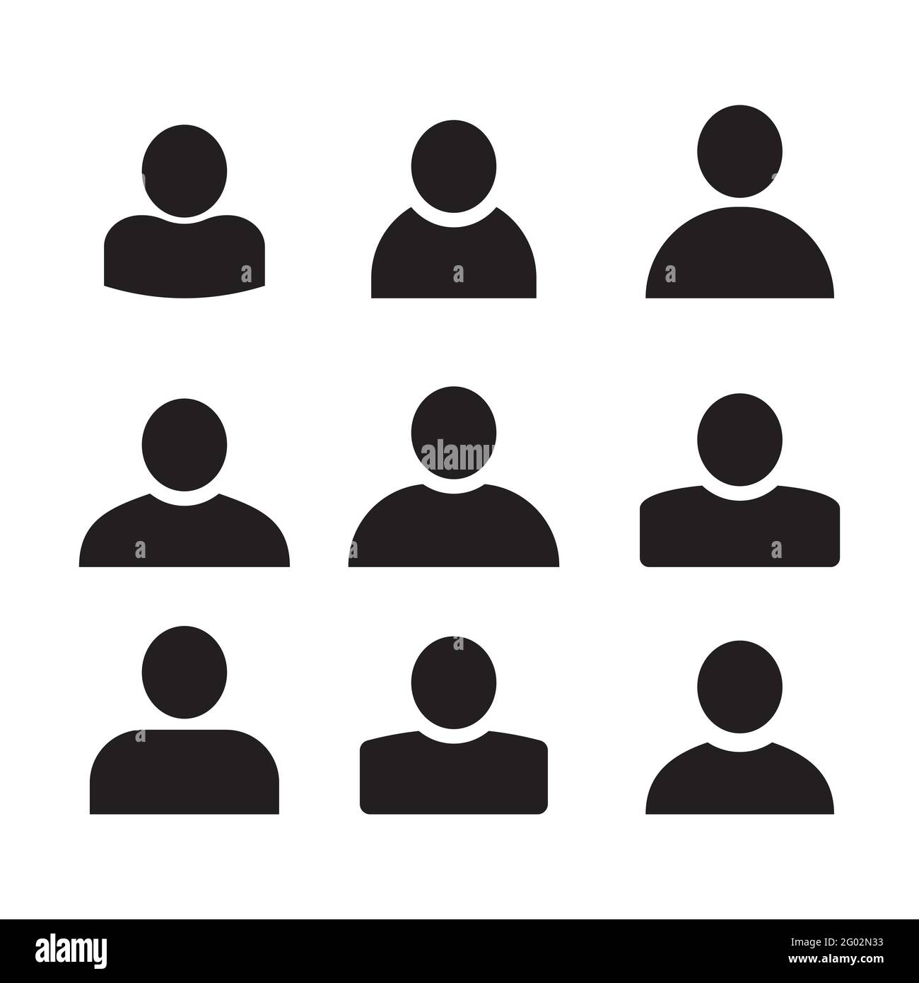 Benutzersymbol in flacher Form, Personensymbol, Benutzersymbol für Website, Vektorgrafik für Benutzersymbole Stock Vektor