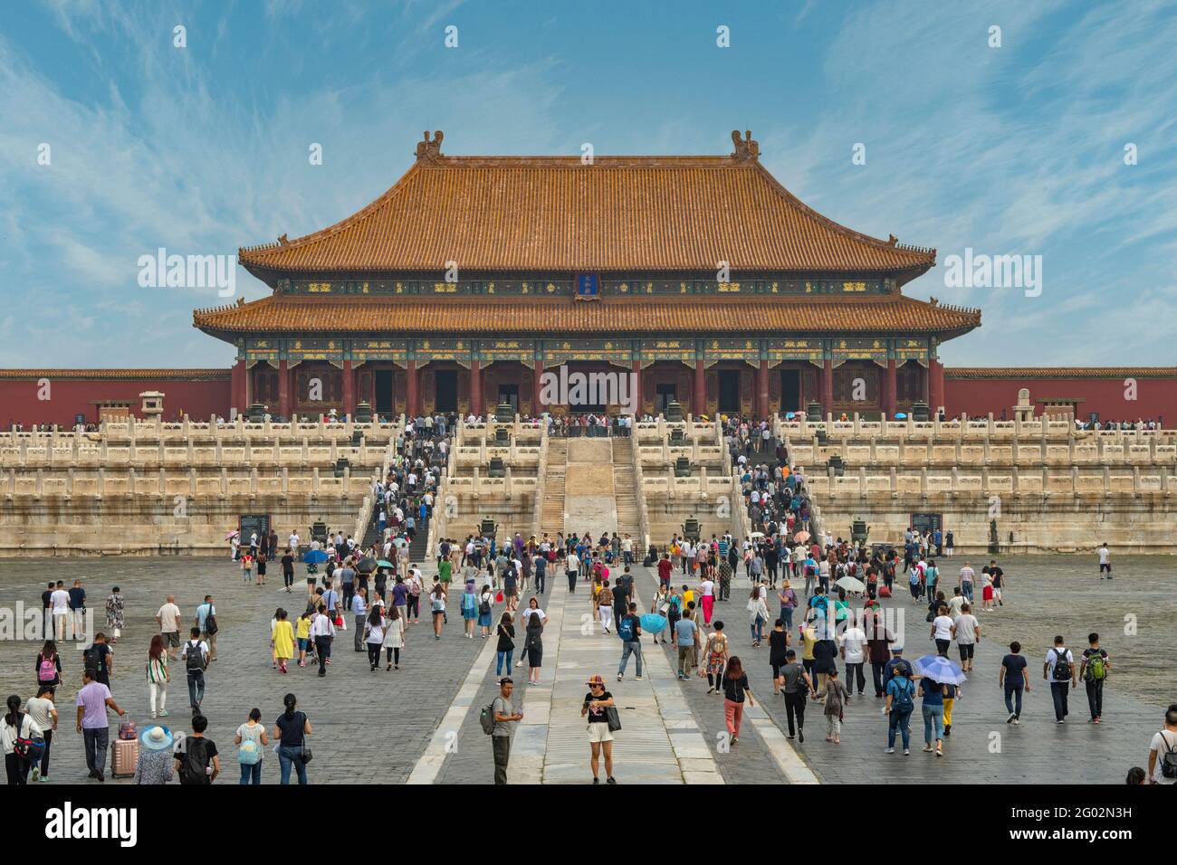 Hall der obersten Harmonie in der verbotenen Stadt, Peking, China Stockfoto