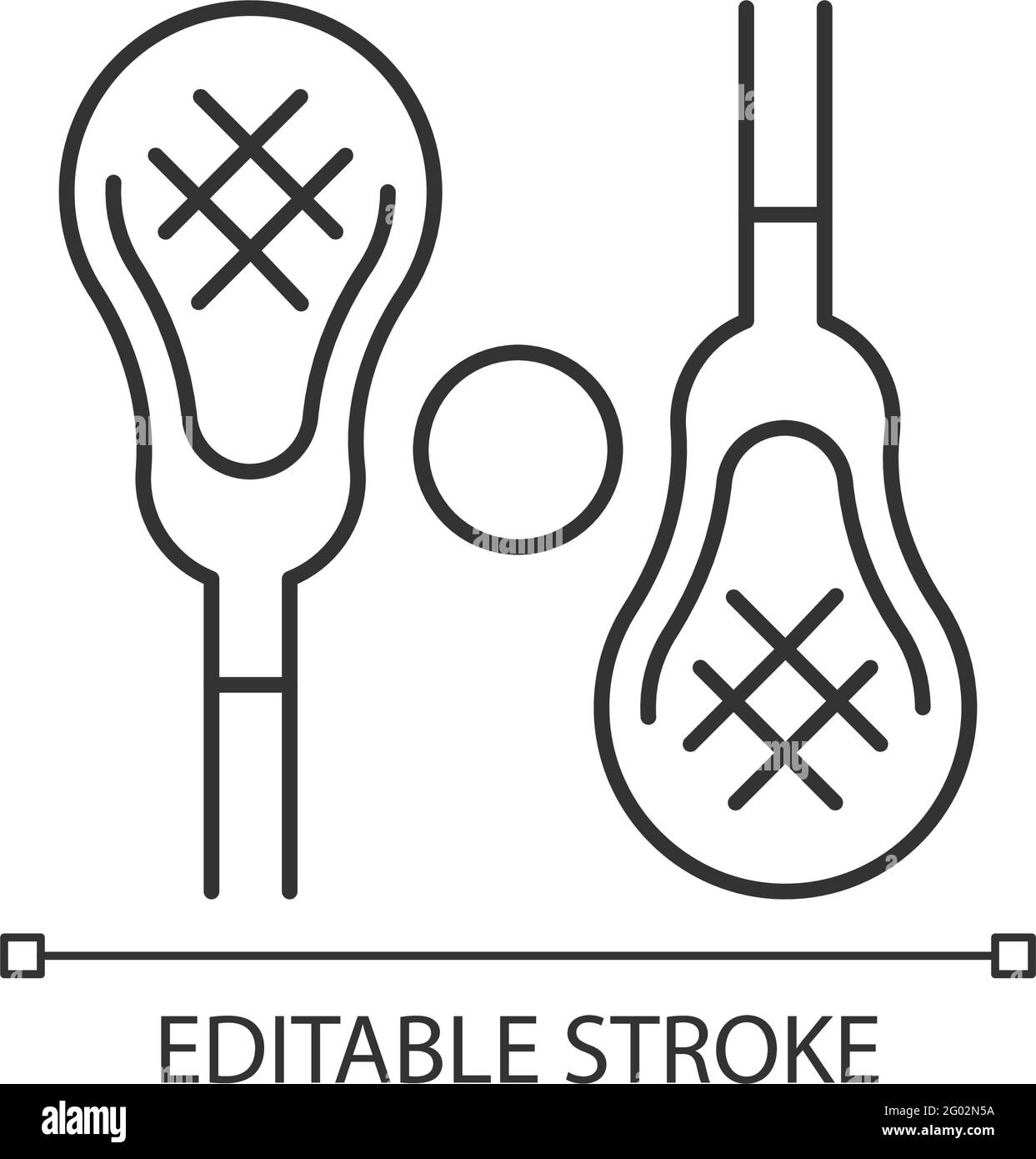 Lacrosse Linear Icon Stock Vektor