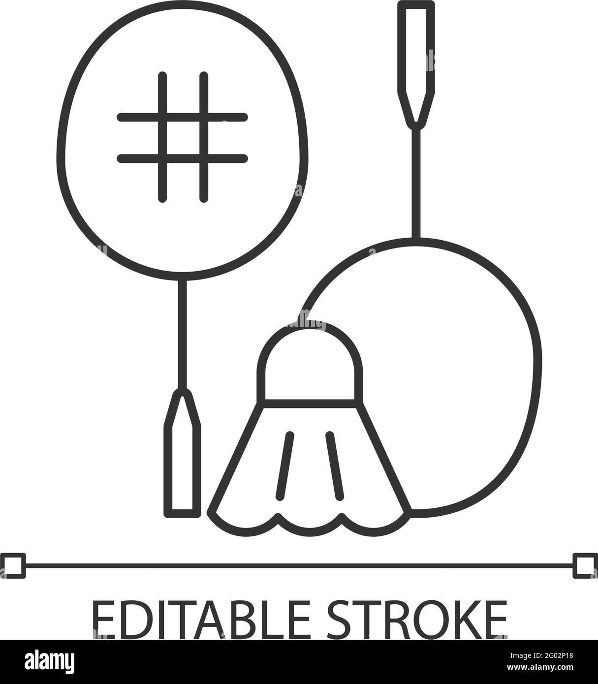 Lineares Badminton-Symbol Stock Vektor