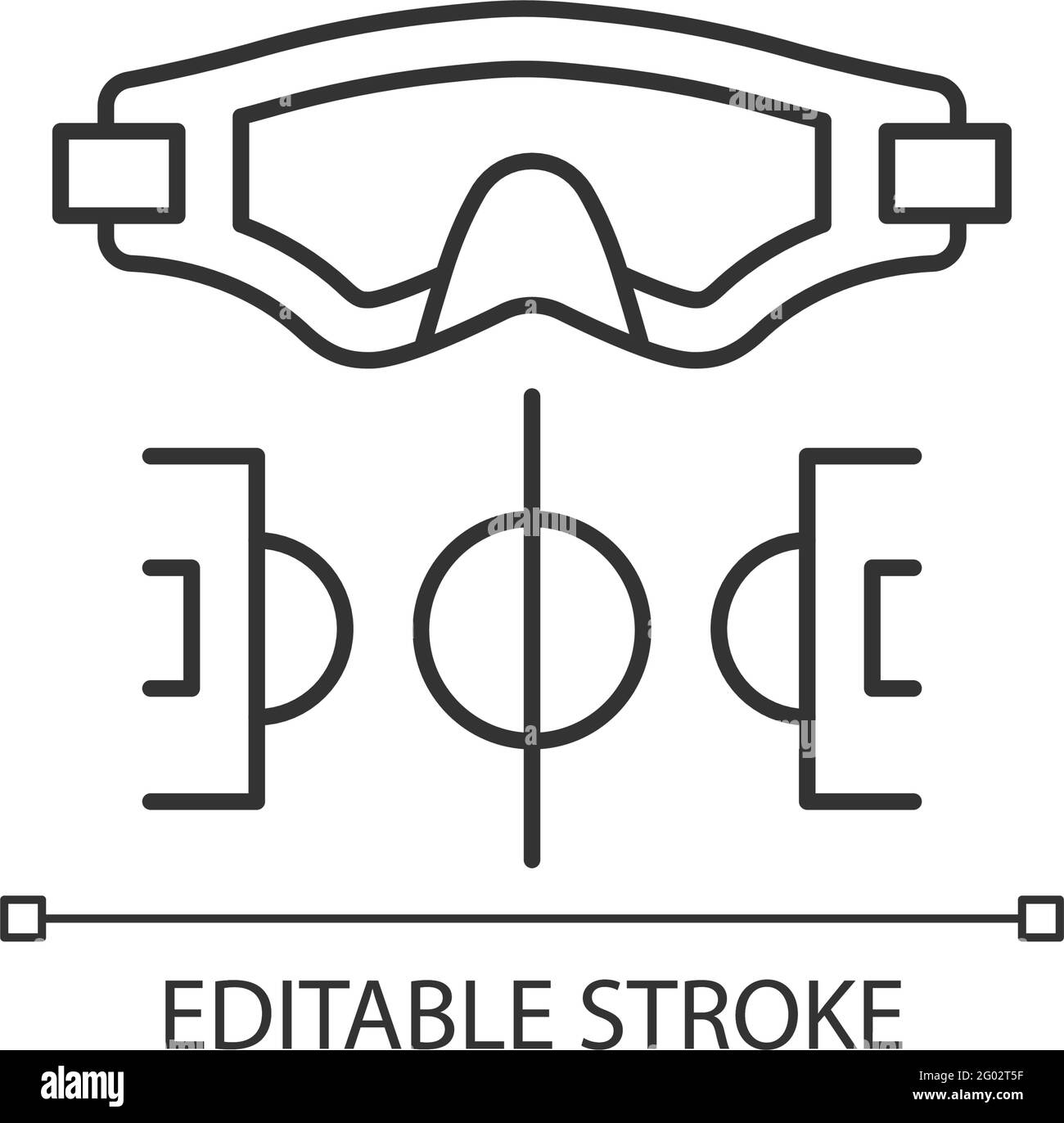 Lineares Wasserball-Symbol Stock Vektor