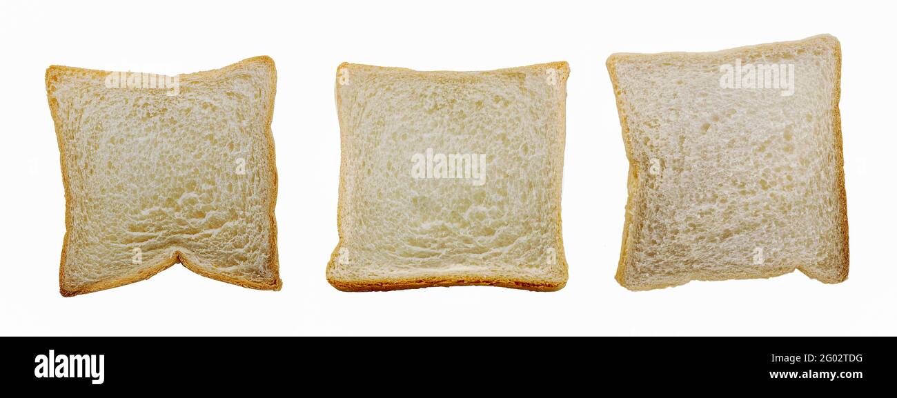 Einzelnes Objekt von Brot isoliert auf weißem Hintergrund Stockfoto
