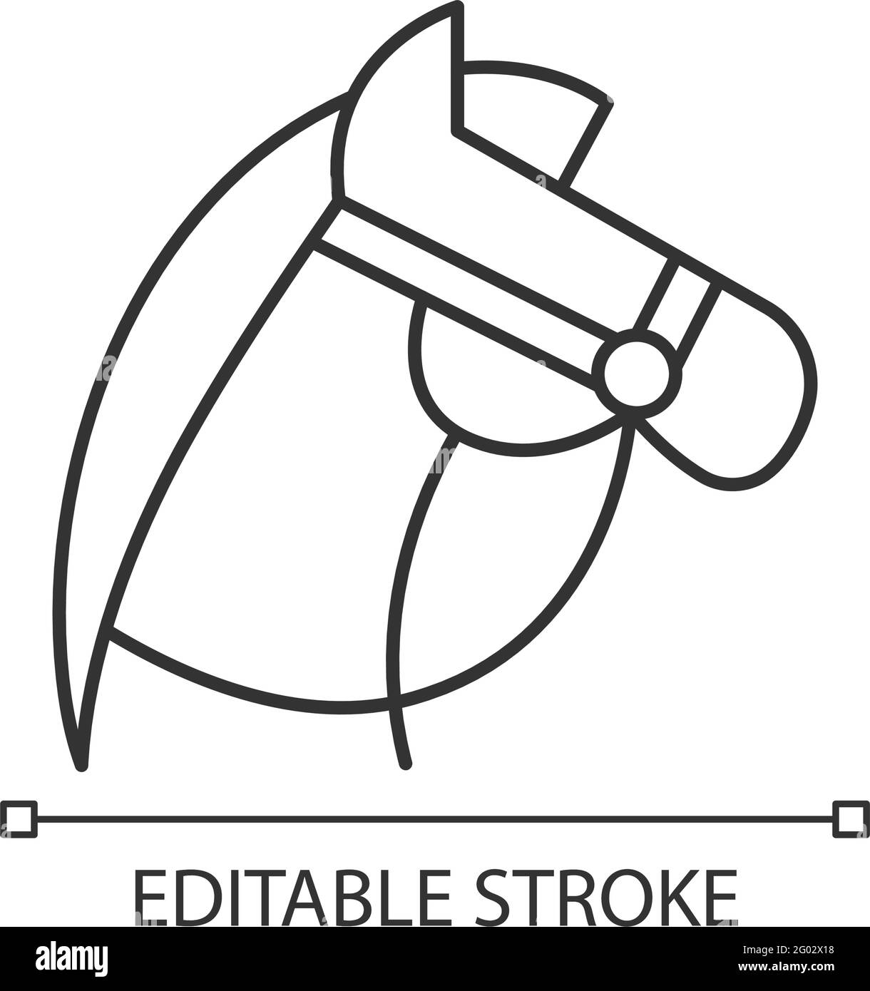 Lineares Symbol für Reiten Stock Vektor