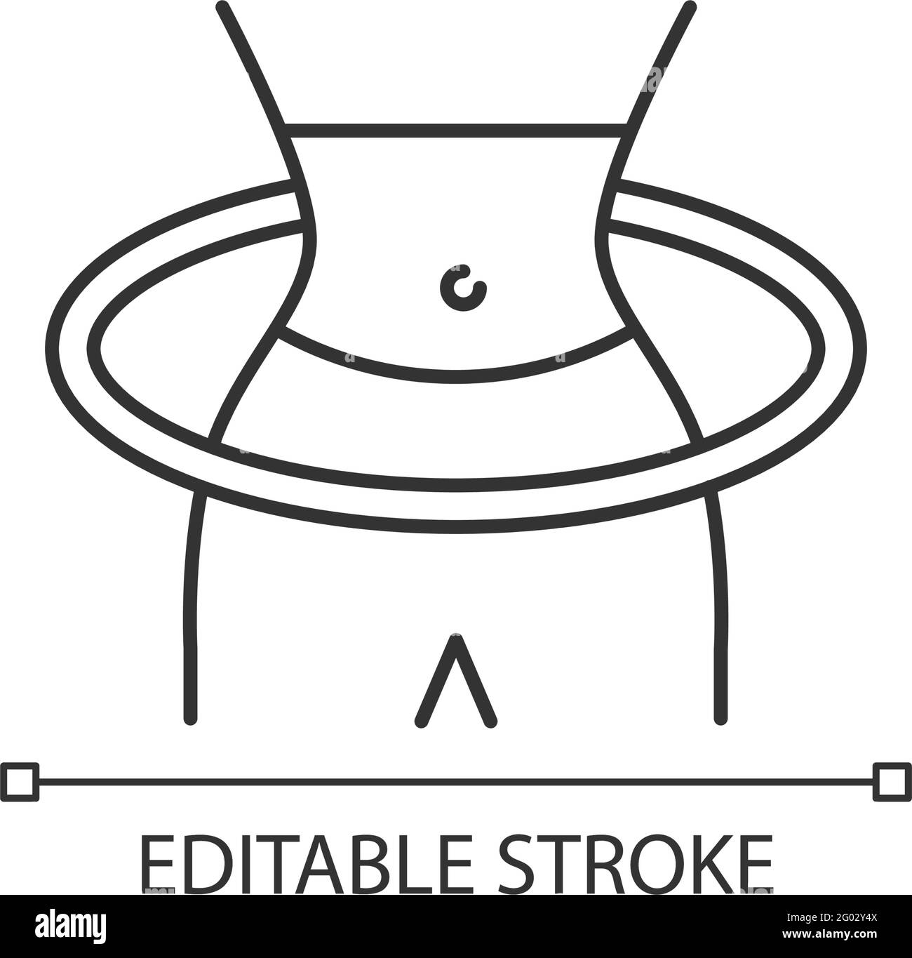 Lineares Hula Hoop Workout-Symbol Stock Vektor