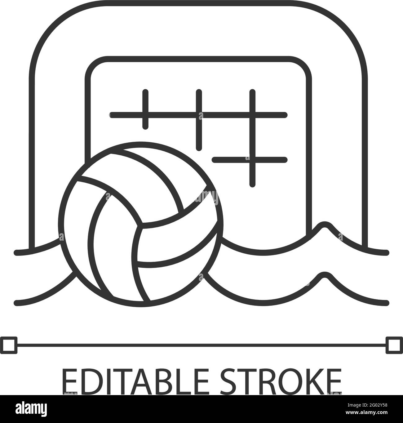 Lineares Symbol für Beach Soccer Stock Vektor