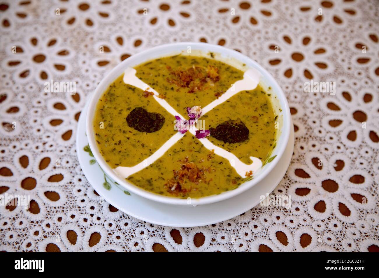 Persisches frühstück in einem Kaffe in Teheran, Iran Stockfoto