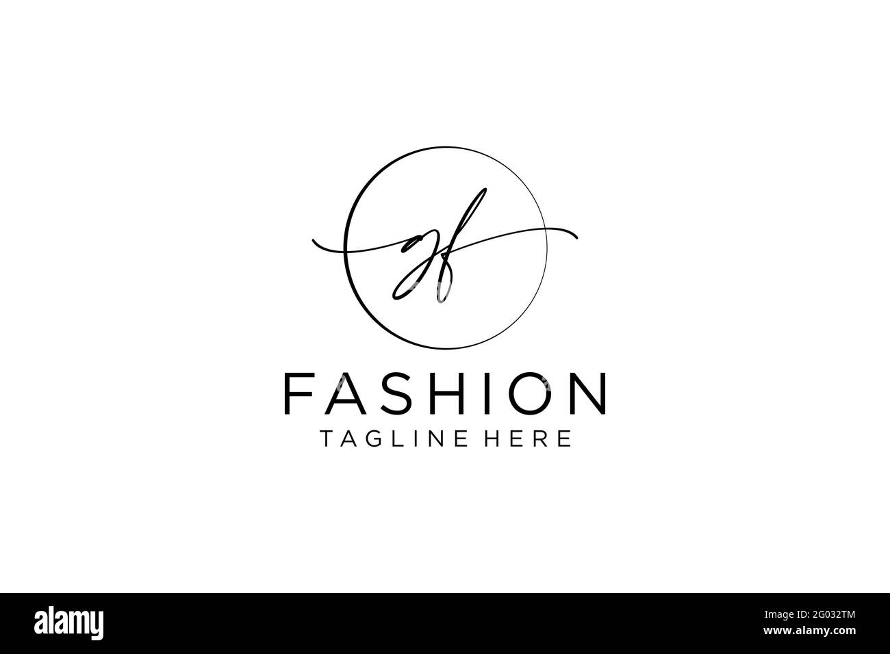 GF feminine Logo Schönheit Monogramm und elegantes Logo-Design, Handschrift Logo der ursprünglichen Signatur, Hochzeit, Mode, Blumen und botanischen mit kreativen Stock Vektor