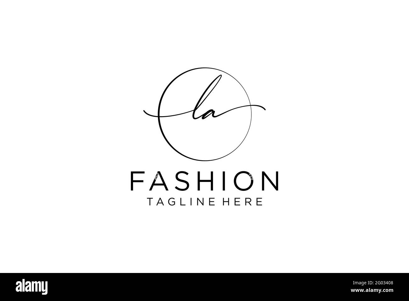 LA feminine Logo Schönheit Monogramm und elegantes Logo-Design, Handschrift Logo der ursprünglichen Signatur, Hochzeit, Mode, Blumen und botanischen mit kreativen Stock Vektor