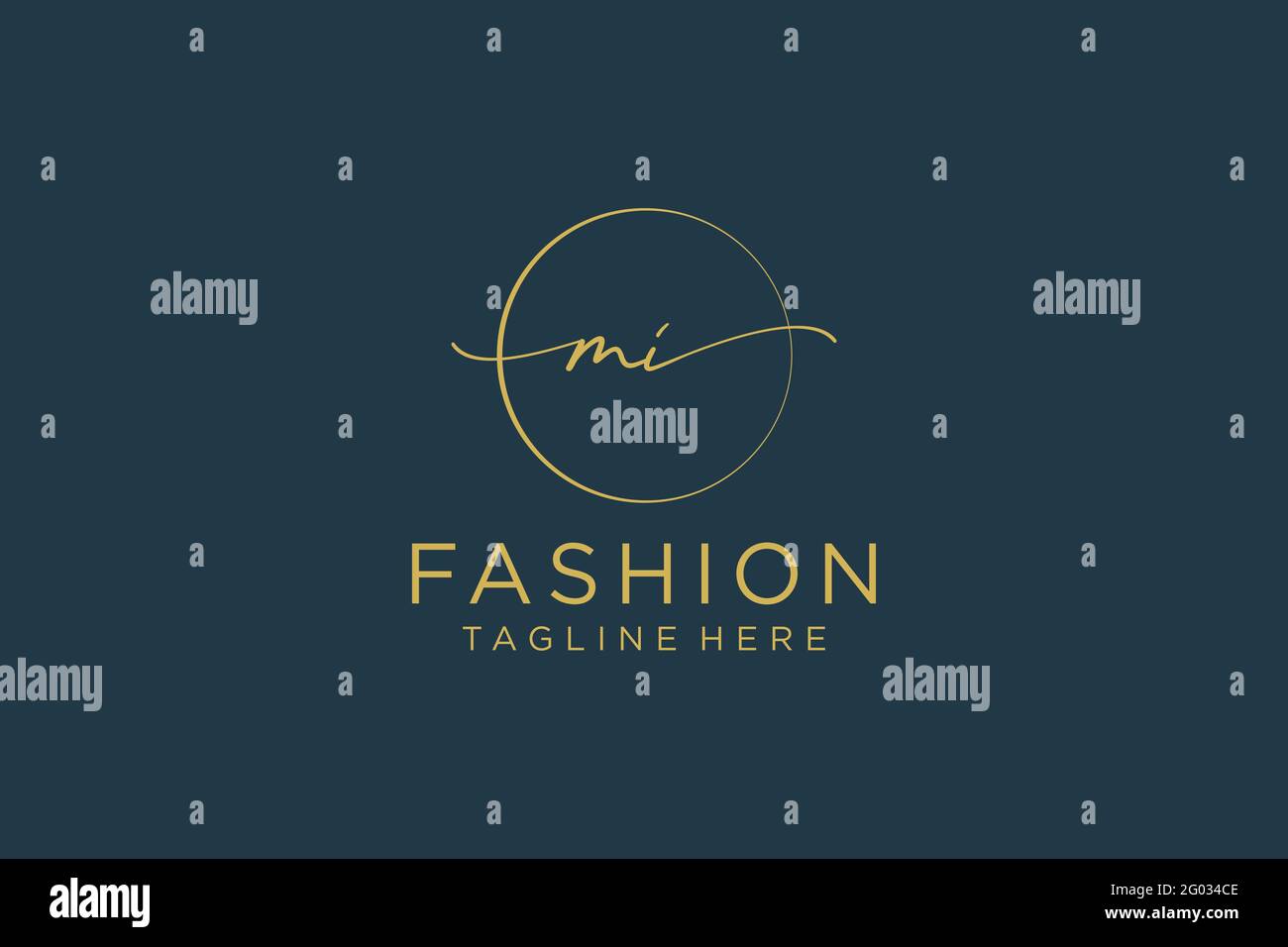 MI feminine Logo Schönheit Monogramm und elegantes Logo-Design, Handschrift Logo der ursprünglichen Signatur, Hochzeit, Mode, Blumen und botanischen mit kreativen Stock Vektor